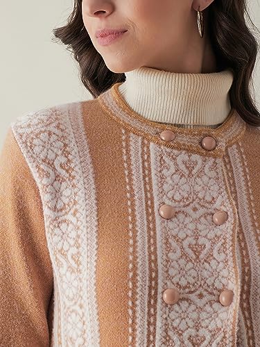 Image of Modeve Women Zig Zag Print Casual Sweater for Winter||Winterwear||