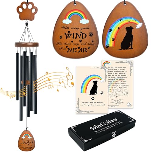Dog Memorial Gifts for Loss of Dog Loss of Dog Sympathy Gift 32 Dog Memorial Wind Chimes Pet Memorial Gifts for Dogs Dog Remembrance Gift rainbow Bridge  Cucciolini Doodles Dog memorial gifts for loss of dog loss of dog sympathy gift 32 dog memorial wind chimes pet memorial gifts for dogs dog remembrance gift rainbow bridge   cucciolini doodles