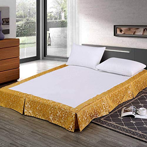 QUNCUNG Hotel Falda de Cama, Funda Protectora Volantes elástica Falda de Cama Colcha Cubre Canapé Faldón de Volantes con Banda Cubre unda de...