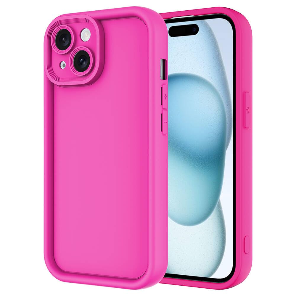 Zore Apple ile uyumlu iPhone 13 Kılıf Kamera Korumalı Zore Ananas Kapak Pembe Koyu