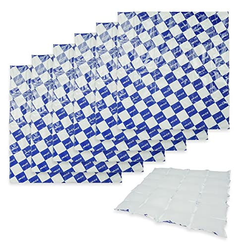 MR.ICE Dry Ice for Shipping Frozen Food - Dry Ice for Coolers - Lunch Box Ice Packs - Ice Packs for Lunch Bags - Dry Ice for Drinks, Shipping - Reusable Ice Packs - 24 Cells Each, 6 Sheets