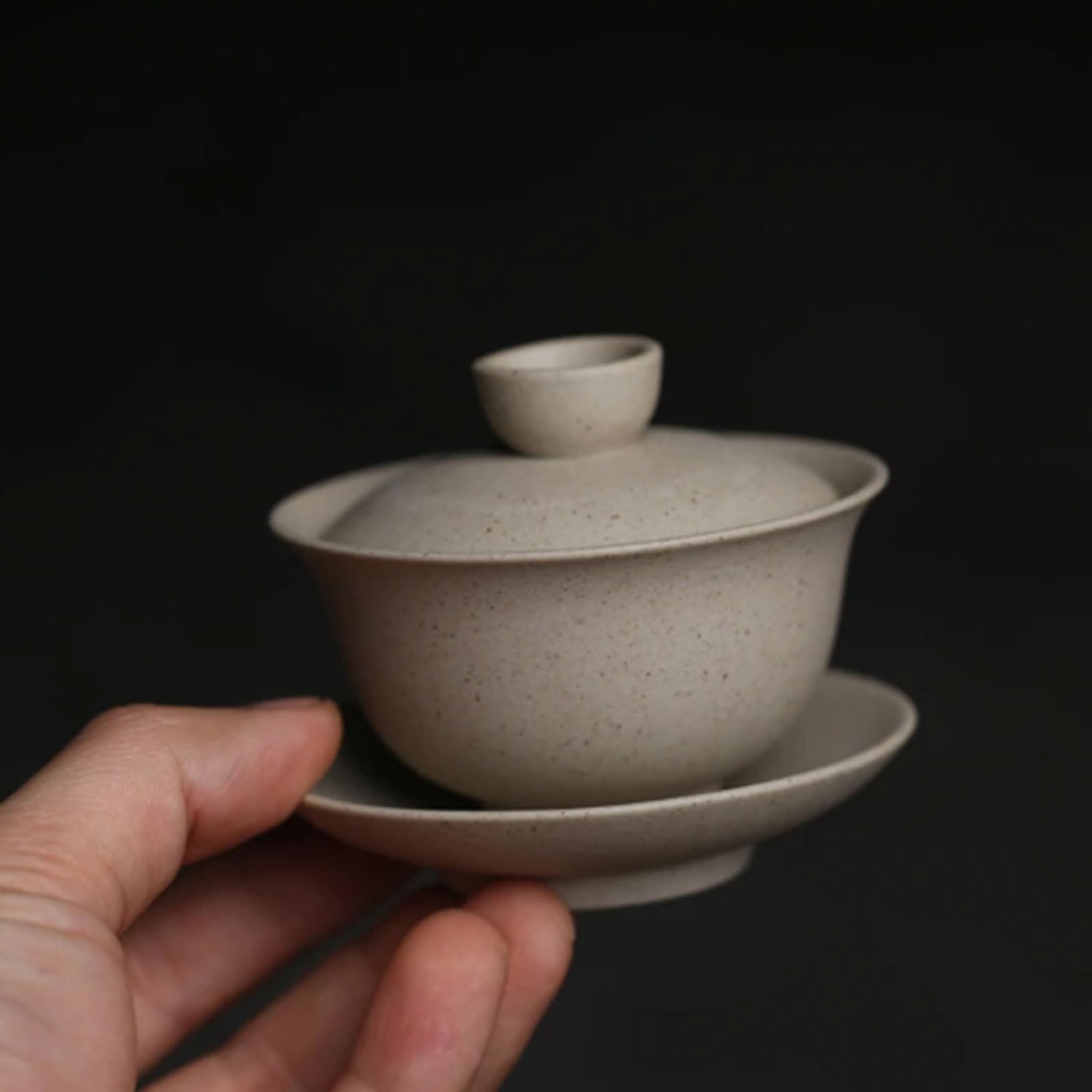 Gaiwan Zuppiera in ceramica solida con coperchio Ciotole da tè Kung Fu da viaggio Ciotole da tè in stile cinese per il balcone di Natale dell'home office Tazza te