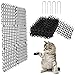 Herefun 12 Pièces Tapis Anti-Chat Jardin avec Pointes, Tapis Anti-Chat avec Epine, Tapis Répulsif Chat, Répulsif de Pointes d'animaux pour Jardin Intérieur Extérieur Canapé