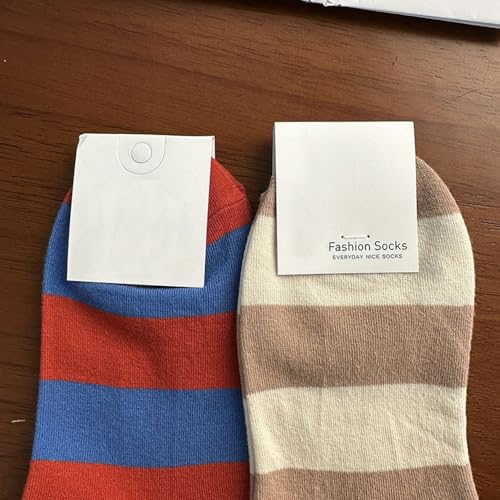 Womens 5 Pairs Cute Smile Face Cotton Mid Crew Socks Set - Funny Novelty Gift4