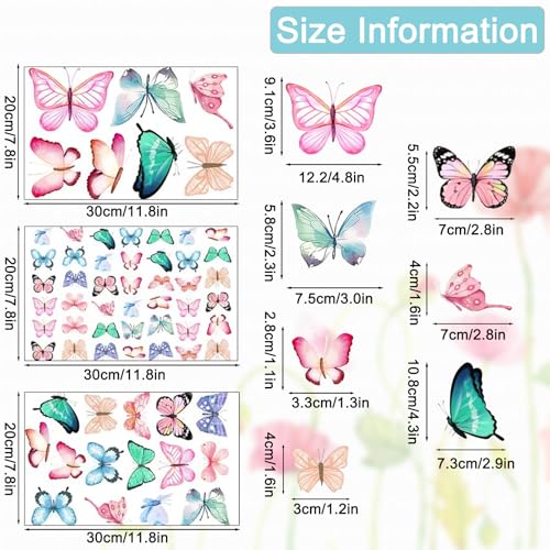 Vinilos Decorativos Mariposas Luminosas Pegatinas Autoadhesivas miniatura 4