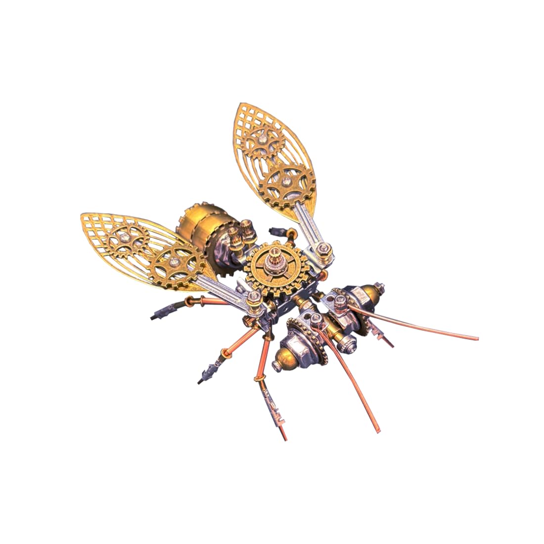 3D Metal Puzzle Insect Model Kit, 170PCS DIY Steampunk Mechanical Big Bee Model Kit, Creative Desk Art Decorations for Office & Home