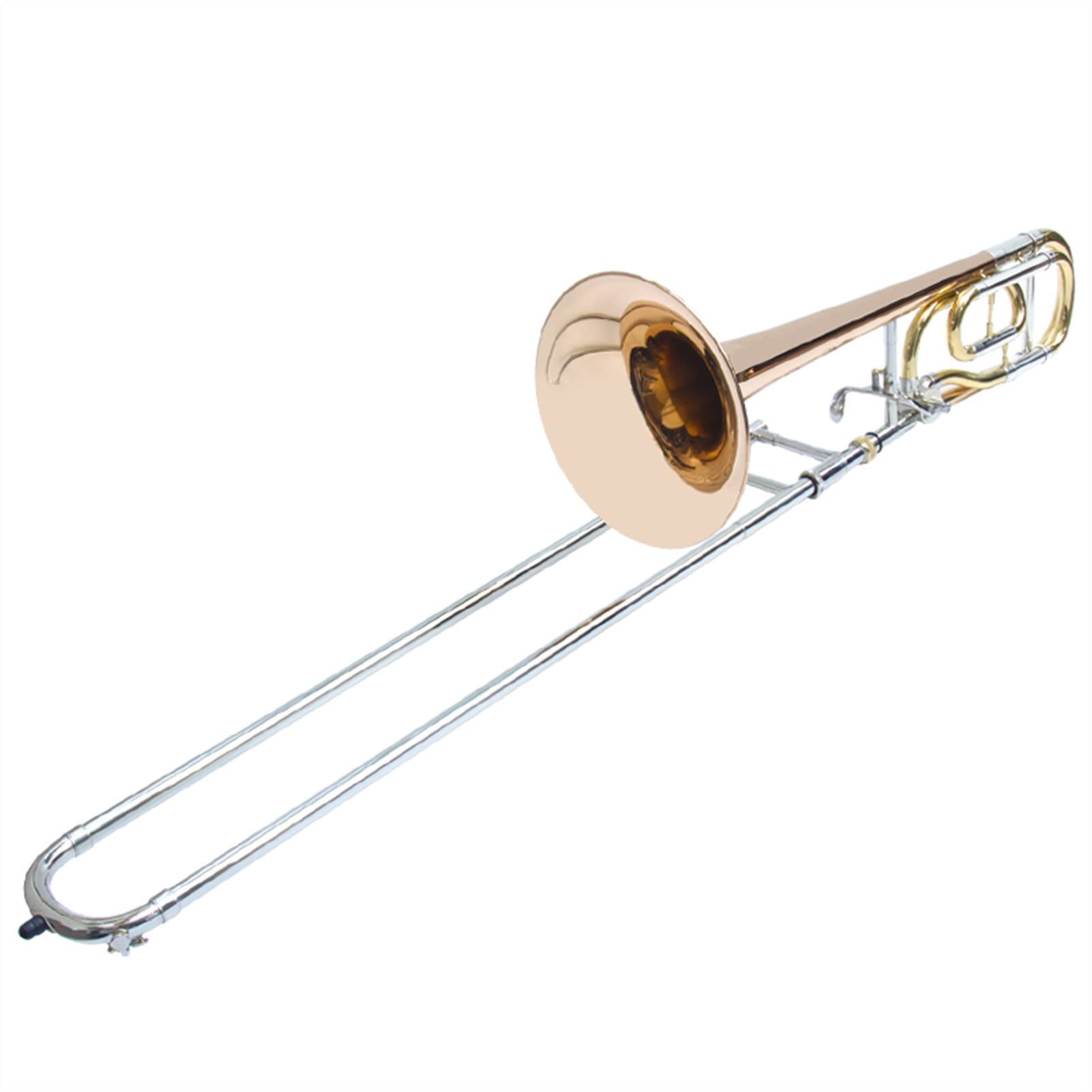 Tenor płaski B-Tot-F-puzon biały miedziany instrument do zabawy w fajki