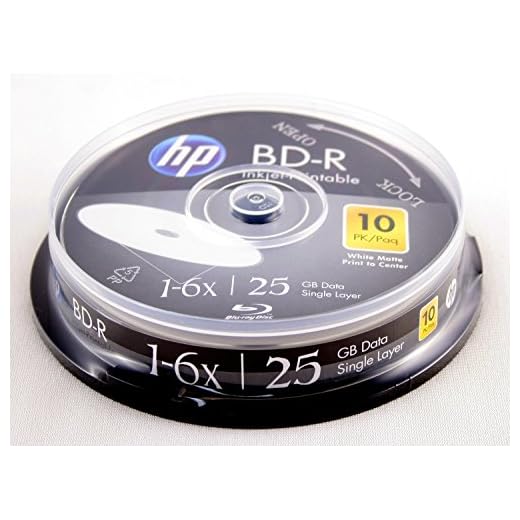 HP BD-R 6X 25GB 10PK Cake Box White Inkjet Printable
