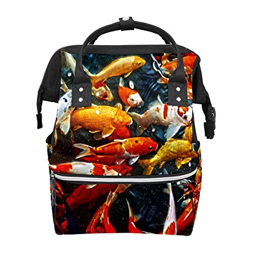 Bolsa de pañales Mochila Diversidad Estanque Colorido Peces Multifunción Viaje Back Pack Bebé Cambio Bolsas Gran Capacidad Impermeable Elegante