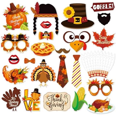 Konsait Thanksgiving Photo Booth Props Set Cover