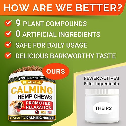 Strellalab SL39AC Hemp Calming Chews For Dogs Anxiety Relief thumb #4