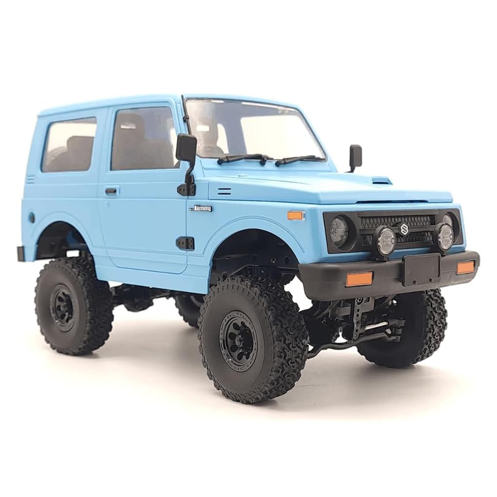 WPL C74 Jimny RC Rock Crawler 4x4 RC Truck Off Road 1/10 Scale RC Crawler Remote Control Proportional All Terrain Hobby RTR with 370 Motor Counter Rotating Gearbox Leaf Spring Chassis