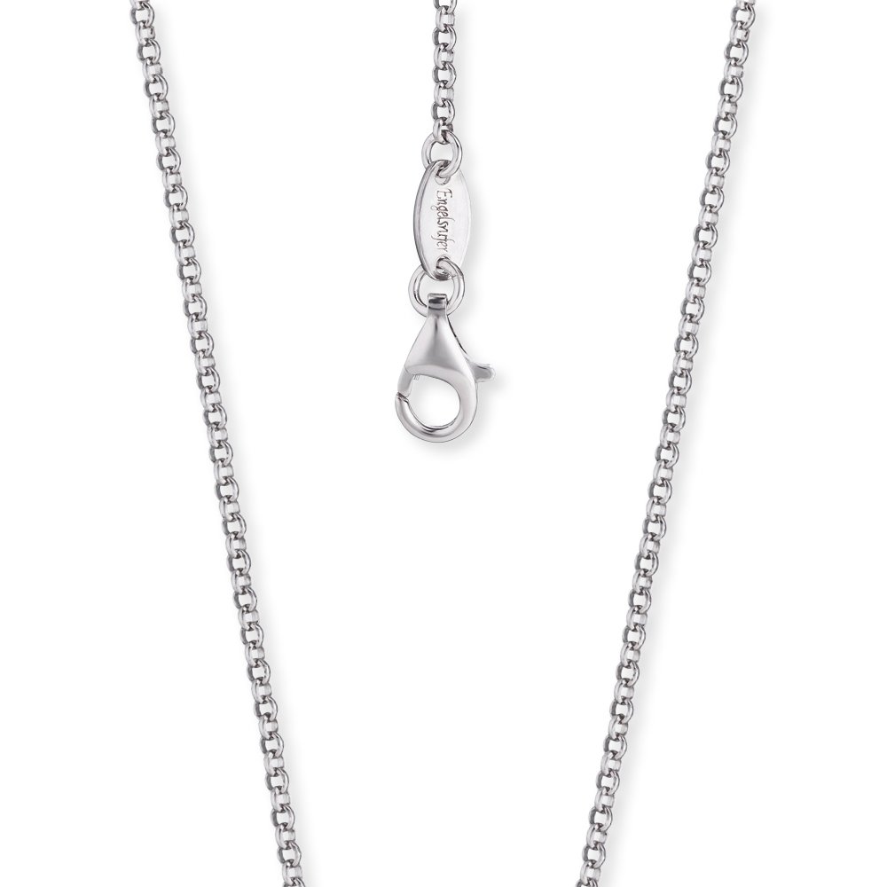 Engelsrufer Women's 925 Sterling Silver Rhodium Plated Belcher Chain Necklace of Length 90 cm
