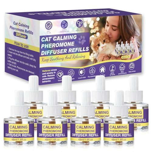 Cat Calming Diffuser Refills, Pheromones for Cats Refill Long-Lasting 30-Day Supply Pheromone to Calm Cat Soothing Anxiety Stress Compatible with Most Diffusers Plug in - image 8