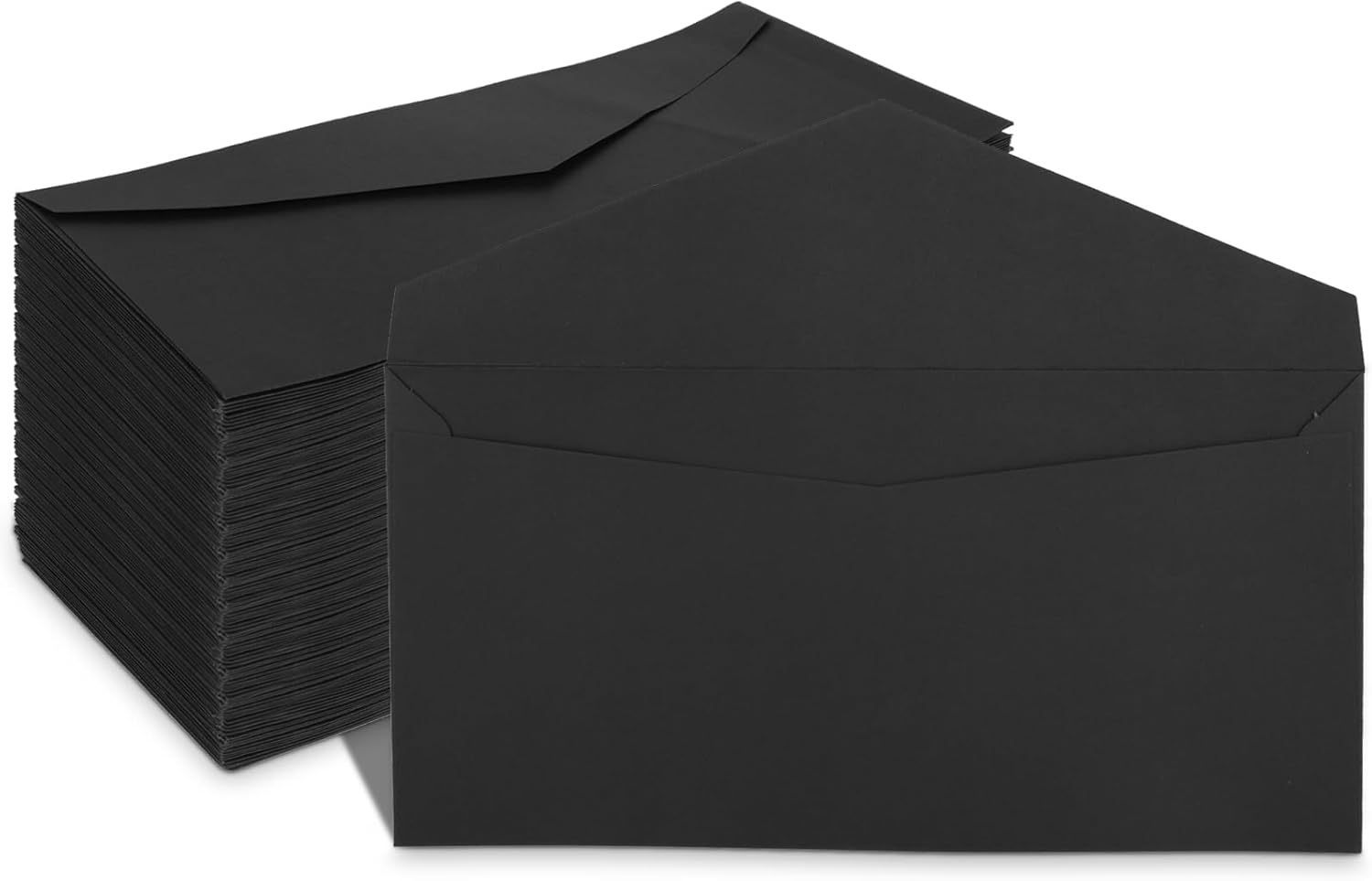 YOUNTHYE 300PCS Black Business Envelopes 43/8 x 82/3