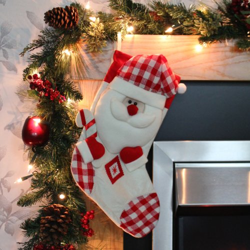 WeRChristmas - Calza di Natale con decorazione 3D