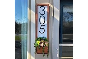 Fairview Customizable Vertical Wood Planters for Outside Address Sign
