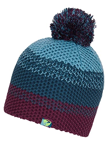 Ziener Unisex Kinder Ishi Bommel M tze gestrickt Fleece Futter dreifarbig,...