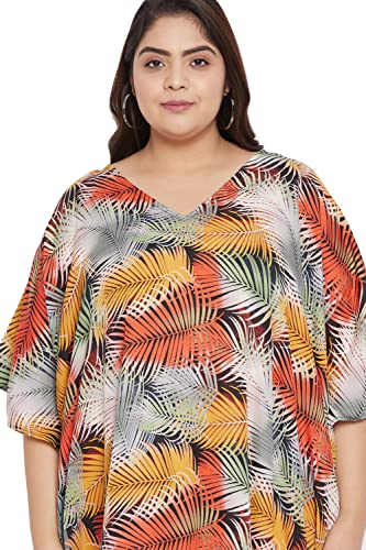 Image of Oussum Women Long Maxi Plus Size Polyester Kaftan Gown, Womens Kaftan Dresses Lounge Resort Wear, Plus Size Kaftan