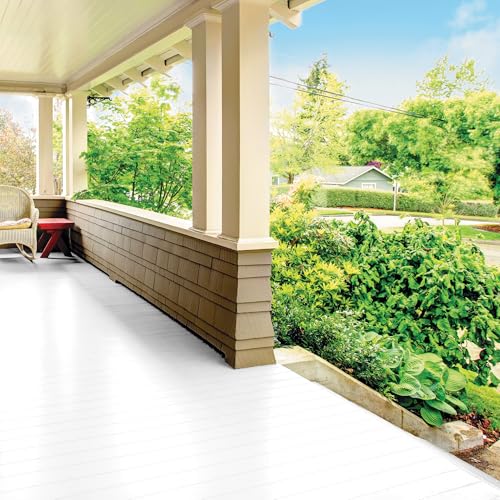 Glidden Porch & Floor 1 galón Pintura Satinada Blanco Interior/Exterior con Imprimante miniatura 4