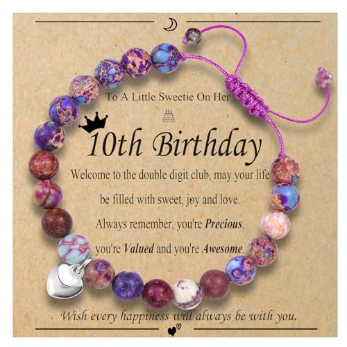 6th 7th 8th 9th 10th 11th 12th 13th Birthday Gifts for Girls Bead Bracelet for Daughter/Granddaughter/Niece/Friends/Sisters