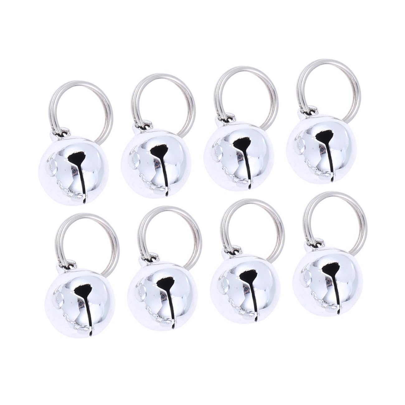 FONDOTIN Metal Pet Necklace Bells 18mm Hanging Bells for Cat Dog Collars Safety Quick Release