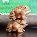 SODIAL Rana de madera sonido musical Percusion de madera crocante esculpido Juguete...