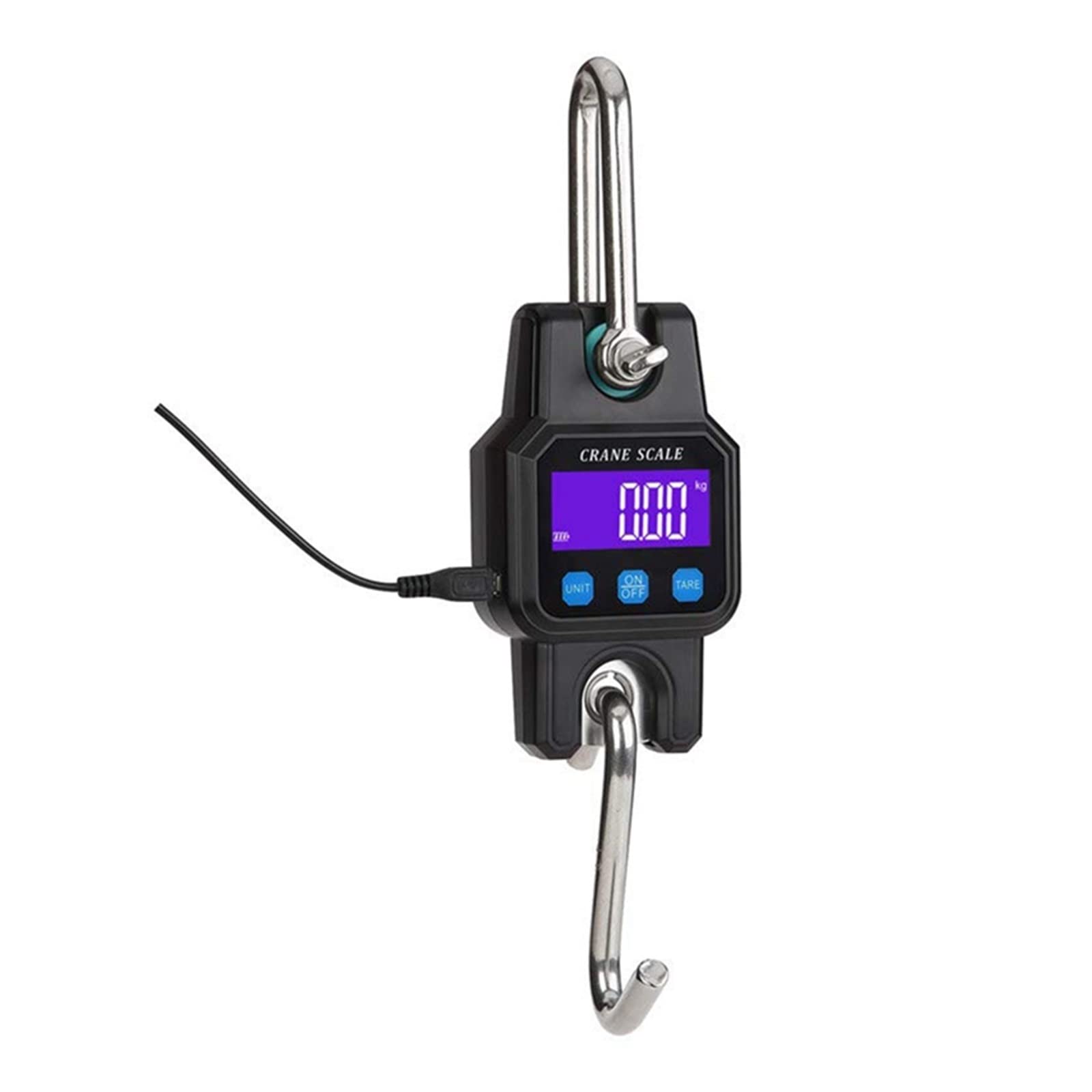 Báscula colgante, Báscula de grúa inteligente de 300Kg/50G báscula de gancho colgante portátil recargable con 4,0 BT USB for báscula de gancho Industrial para construcción(Brown)