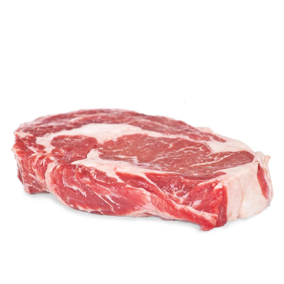 Butcher Barn High Choice Grass Fed Ribeyes.(16 Ounce (Pack of 4), Grass Fed Ribeye Steak), "Real Barn to Table"-Hormones Free.