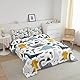 Kinder-Bettdeckeneinlage/Steppdecke für Einzelbett, Dinosaurier-Motiv, gestepptes Set, Cartoon-Tiere, Winter und Sommer, Daunendecke aus weicher Mikrofaser mit 1 Kissenbezug für Mädchen und Jungen