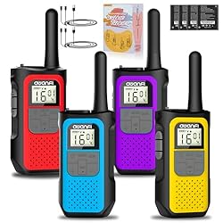 AWANFI Walkie Talkie Recargable con 1200mAh Baterí...: Walkie Talkie Recargable -- Cada AWANFI walkie talkie está equipado con una batería recargable de iones de litio de 1200mAh que garantiza una larga duración de la batería. Con los dos cables de carga USB 2 en 1 incluido, se puede cargar rápidamente p...