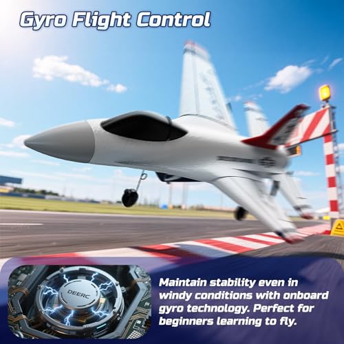 Image of DEERC F16 Thunderbirds RC Plane,3CH Remote Control Airplane Fighter Toys