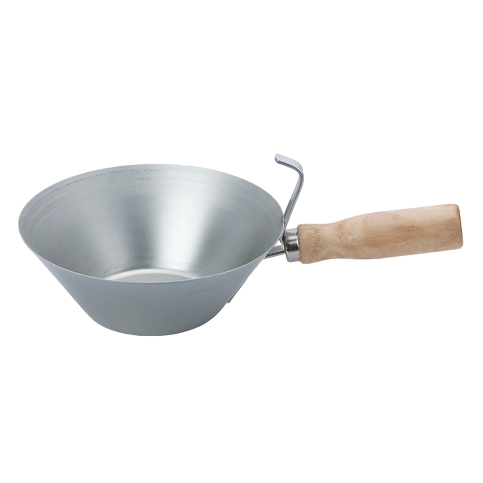 EINCORN Stainless Steel Mud Pans With Wood Handle Heavy Duty Drywalls Plaster Mud Pans Scraping Scoops For Plastering Tools