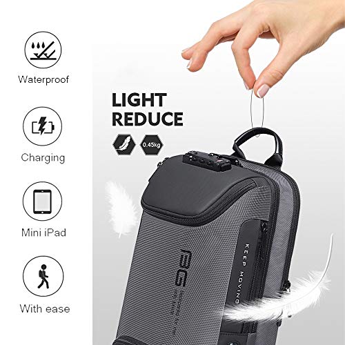 OZUKO Zaino Monospalla Uomo, Borsa a Spalla