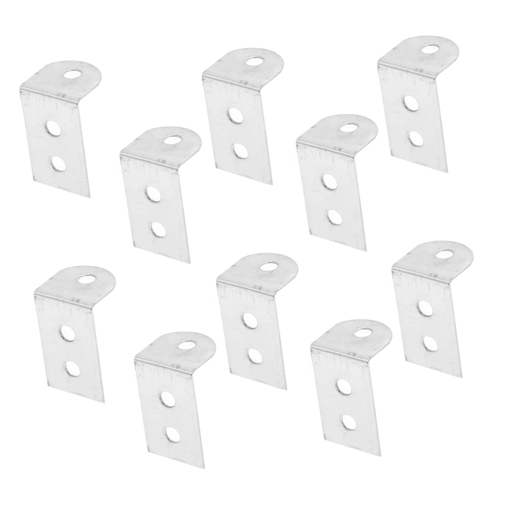 Mipcase 100pcs Photo Frame Corner Corner Brace Angle Furniture Shaped Plated Angle Corner Picture Frame Framed Silver Iron