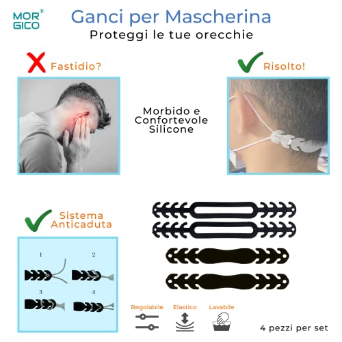 MORGICO - Accessori per Mascherine con n. 1 Porta