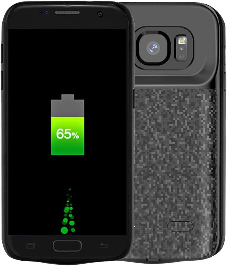 Galaxy S7 Battery Case, SDQeal [4700 mAh] Portable External Rechargeable Backup Charger Protective Cover Pack Power Bank for Samsung Galaxy S7 (Black)