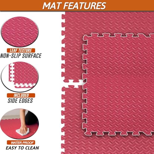Image of 1 Inch /25mm Gym Floor mat Rubber for Heavy Workout Puzzle Floor mat for Home Exercise, Gym Equipment mat Interlocking Eva Foam Flooring Rubber Tiles Yoga, Kids Gym Mats for Floor