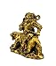 fengshuisale Brass God of Wealth Tsai Shen Yeh Sitting on Tiger Statue Figurine + Free Red String Bracelet M5021-Brass