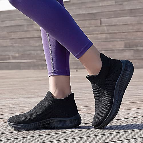 SHULOOK Womens Slip on Walking Shoes Comfort Lightweight Breathable Sock Shoe Non-Slip Mesh Casual Fashion Tennis Running Sneakers - Image 5