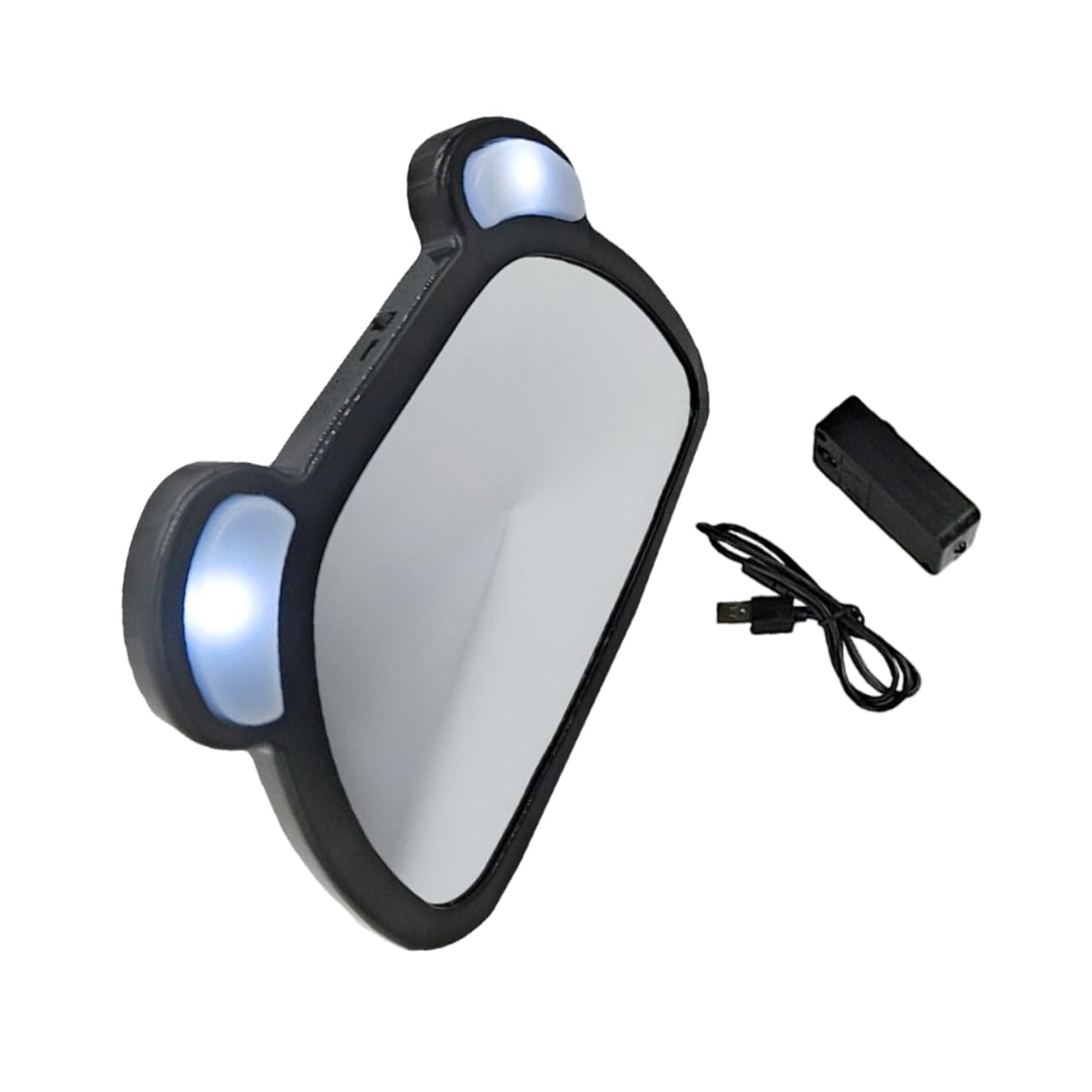 KOMBIUDA Car Interior Backseat Mirror Infant Backseat Rear Mirror LED Safe Observation Powered