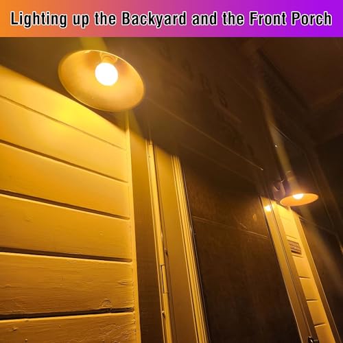 Image of A19 Amber Light Bulbs 1800K,9W Warm Light Bulb 800Lm, Blue Light Blocking | Orange Yellow Light Bulb 60 Watt Equivalent, E26 Base for Healthy Sleep, Bedroom, Porch, Patio Lighting, Non-Dimmable, 2 Pack