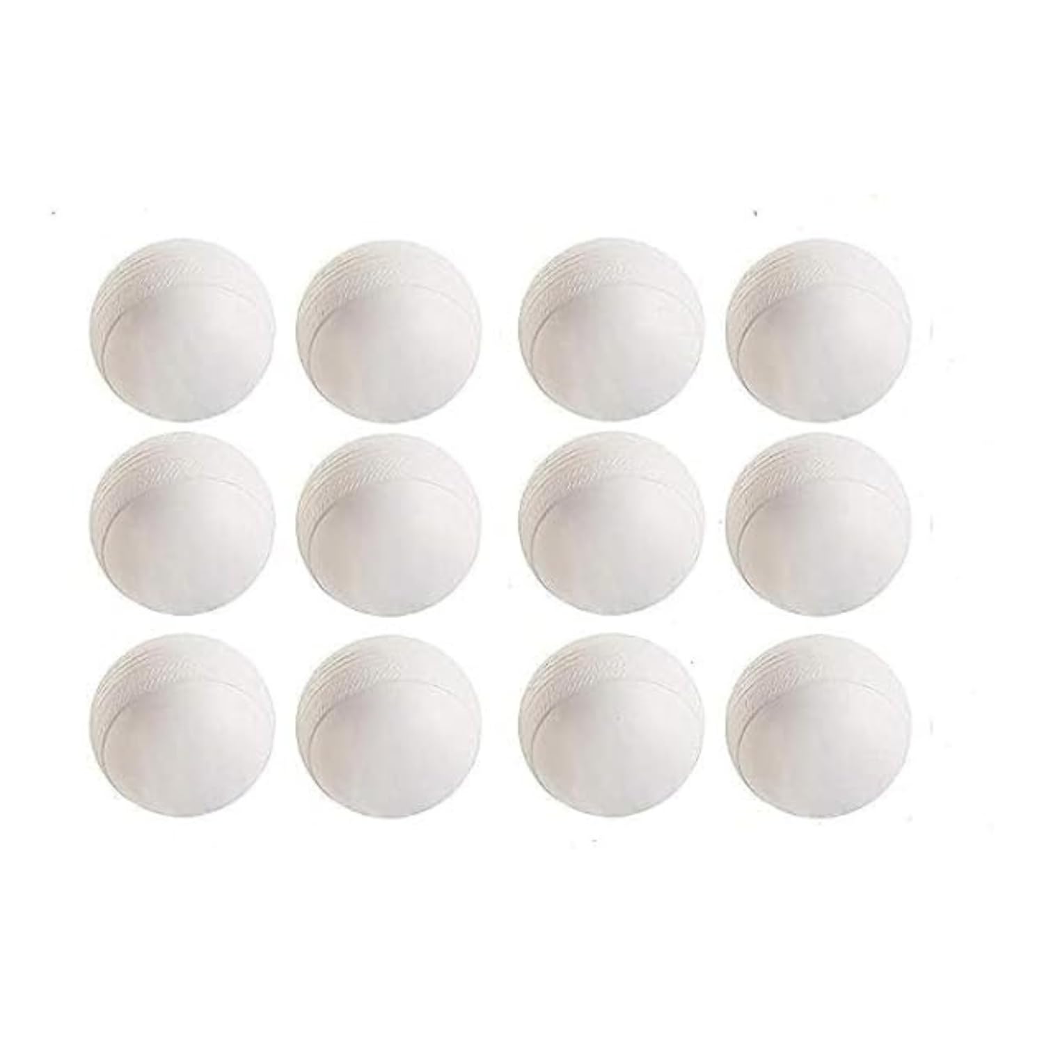 80 gm Heavy Plastic Cricket Training White Balls for Indoor and Outdoor Cricket Game (Pack of 12)-image-18