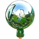 Lauschaer Glaskunst Thüringer Rosenkugel - 12 cm - Mint