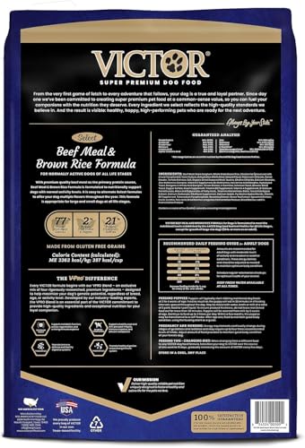Image of VICTOR Select Gluten-Free Beef Meal & Brown Rice Dry Dog Food, 30 lb