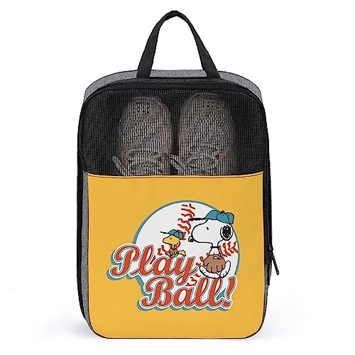 スヌーピー シューズケース シューズバッグ 靴入れ 収納バッグ 半透明 シューズ袋 超軽量 ゴルフ アウトドア