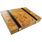 Trino Burl Wood Chess Piece Storage Case, Fits Standard Size 3 Inch King Sets