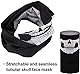 ZKSMNB 3 Stück Nahtlos Schädel Gesicht Schlauch Maske Motorrad Gesichtsmaske für Motorrad, Fahrrad, Wandern, Ski, Halloween (Weiß und Schwarz)