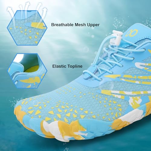 Image of XIHALOOK Athletic Hiking Water Shoes Womens Mens Quick Dry Barefoot for Beach Walking Kayaking Surfing Training