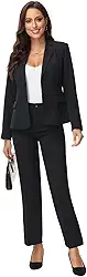 Conjunto de 2 peças para mulheres, ternos de negócios para mulheres, ternos para trabalho, calças femininas profissionais